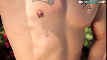 Preview 1 of Xxx Vedio 18 Year Old - Muscled tattoo amateur strips and solo masturbates indoors