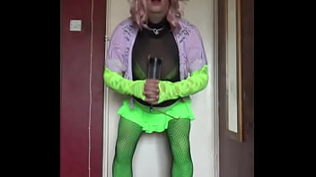 Preview 1 of Bangladesh Xxx School - crossdresser mark takes a full tube of his own piss all the way down the back of his throat