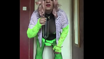 Preview 4 of Bangladesh Xxx School - crossdresser mark takes a full tube of his own piss all the way down the back of his throat