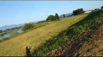 Preview 1 of Mfc Justerin3 - walking nude at the river dike in public