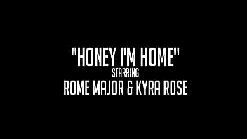 Preview 1 of Girls Tall - Ponytails PAWG! Rome Major Cums On Kyra Rose&#039_s Tits &amp_ Tongue!