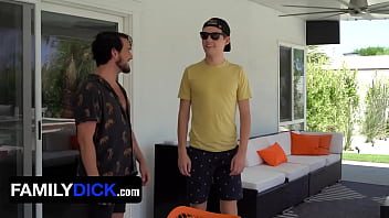 Preview 1 of Lana Rhoades And Leah Gotti - FamilyDick - Perv Old Man Shares His Innocent Stud With Horny Boss By The Pool Part3