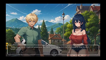 Preview 4 of Ms Tramb - Bluring the walls [ ROMANCE Hentai Game ] Ep.2 HORNY GIRLFRIEND ripped his shirt off !