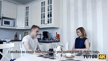 Preview 2 of Synonym Public Sleepy - TUTOR4K. Exam is failed and angry student pays math tutor back by sex