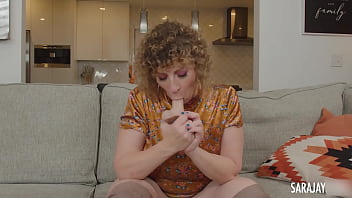 Preview 2 of Mom Home Sos - Bouncing Butt Cougar Sara Jay Fucks Her Smallest Sex Toy!