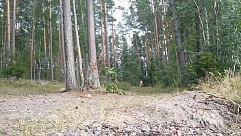 Preview 2 of Miki Djuricic - Sex model mars6mars walk nude into the woods alone