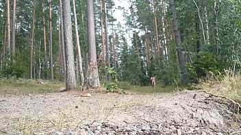 Preview 3 of Miki Djuricic - Sex model mars6mars walk nude into the woods alone