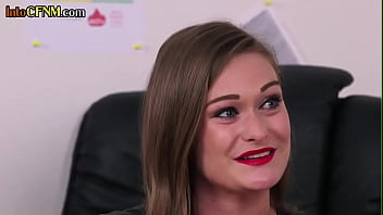 Preview 1 of Romantic Rubbing Pussy Cock - CFNM office classy babes jerk cock in group while talk dirty