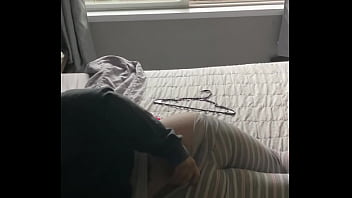 Preview 1 of Xxx Afrika Video - Window Exhibitionist Shaking And Spanking Her Bubble Butt For The Landscaper Outside To Get A Hard Cock