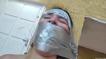Preview 4 of Philippine Pene Movie - Christian Girl Duct Taped To Pillar And Gagged Tight