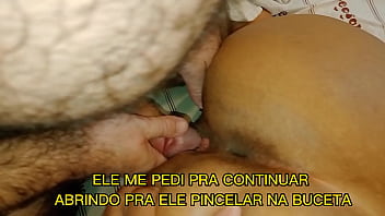 Preview 2 of Family Japanes Mom - 2&bull_ SESS&Atilde_O DE MASSAGEM COM MINHA ESPOSA (PINCELANDO O P&Ecirc_NIS NA BUCETA DELA)
