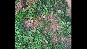 Preview 4 of Cum Faking - My Husband Pissing in the Yard