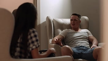 Preview 2 of Blackmail Girl Than Sex - Pretty brunette shared by her husband and Doc