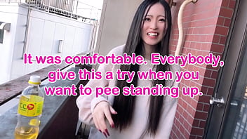 Preview 4 of Teacher And Whole Class - I tried using a forbidden item that allows women to pee standing up outside lol After peeing,  off course I did masturabation with the vibrator