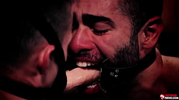 Preview 3 of Zsgd 17 - Fistingferno.com - Hot threesome sex toys with Devin Franco,  Grant Ducati and Lucas Leon. Master Devin Franco commands Grant Ducati and that includes wearing a dildo mask to face fuck the gaping mouth of fellow sub Lucas Leon