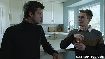 Preview 1 of Blair Adams - Gayruptive.com - Threesome sex with stepbrothers Elliot Finn and Trevor Harris. Stepbrothers Elliot Finn and Trevor Harris are rich,  vapid,  and bored. The goal,  get their sweet and innocent neighbor Andrew Miller into bed.
