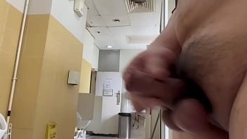 Preview 2 of Cute Xxxdasy - Jerking off in public toilet