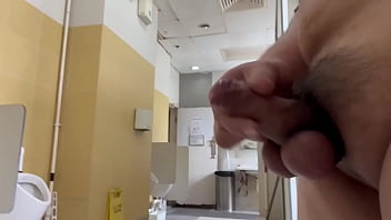 Preview 3 of Cute Xxxdasy - Jerking off in public toilet