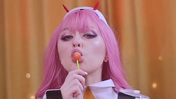 Preview 1 of Portugal Xxx - DARLING IN THE ASS: Young slut Zero Two makes Darling fuck her holes and cum on feet - Oil Cosplay Anal Spooky Boogie