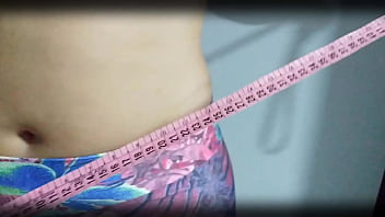 Preview 2 of Faimly Story Video - cuckold husband taking all the measurements of her slut housewife - karina and Lucas