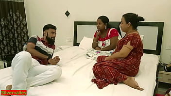 Preview 2 of Room Som - Indian Bengali housewife and her hot amateur threesome sex ! With Dirty audio