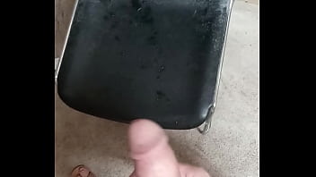 Preview 1 of Fairy Berry - Pissing and cumming on a public chair