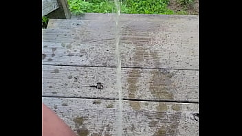 Preview 3 of Assam College Beautiful Girl Xxx - Went outside to pee off the porch while the neighbors sit on the porch morning pee