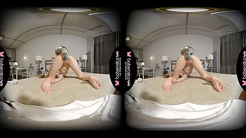 Preview 4 of Virhin Blood - Solo brunette,  Amanda Clarke is masturbating,  in VR
