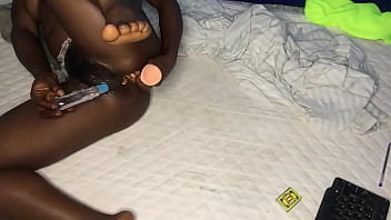 Preview 4 of Lokal Xxx Video - Watch me cum massively after using dildo in both holes