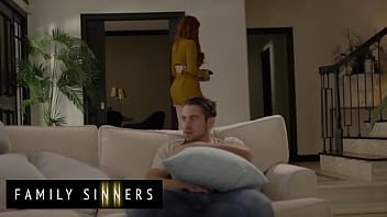 Preview 1 of Amanda Seyfried Babestation - (Lauren Phillips) Comes Home Not Knowing Her Stepson (Dante Colle) Is Jerking Off On Her Sofa - Family Sinners