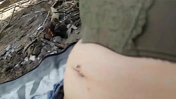 Preview 2 of Bf Video Tamanna - Kinky Hikers Beach Blowjob and Cumming On Tits at Lake Erie - Sarina Havok and Robin Coffins