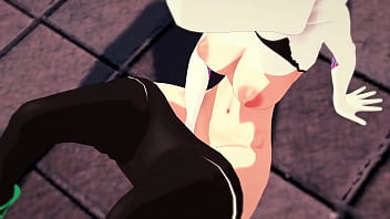 Preview 1 of Xxxchildrenbaby - Spider-Gwen Gwen Stacy masturbates and gets fucked on the rooftop