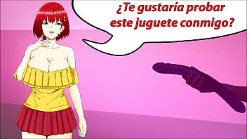 Preview 3 of J Zh Y - JOI Anal hentai: tu novia quiere probar su dildo doble.