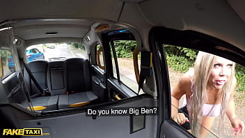 Preview 1 of Asian Vs Black Mandingo - Fake Taxi Blonde Euro Babe with Big Tits POV Blowjob in a Field