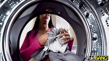 Preview 1 of Mom Xnxx Sax Son - MJ Fresh Get Creampie Sex After Laundry