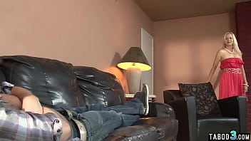 Preview 2 of Mature And Baby - MILF stepmom Payton Leigh pushing her pierced pussy to resting dudes face