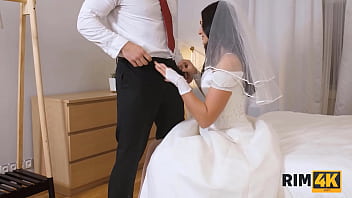 Preview 2 of Old Miom - RIM4K. Groom turns Czech girl on and she is eager to lick his asshole