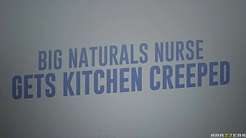 Preview 4 of Sarah Sundstr M - Big Naturals Nurse Gets Kitchen Creeped - Josephine Jackson / Brazzers  / stream full from www.brazzers.promo/natu