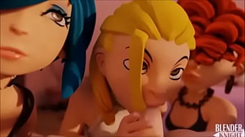 Preview 3 of A Virgin - group of girls sucks a dick