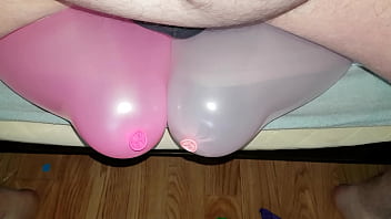 Preview 2 of Lossy Big - Chubby guy balloon bursting