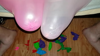Preview 4 of Lossy Big - Chubby guy balloon bursting