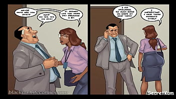Preview 4 of Angela White Daughter - The Mayor S.#5 ep.#2 - Big Dick Boss Cums in his Secretary&#039_s Throat - Ebony office Babe