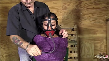 Preview 3 of Sexx Videoss - Busty Asian Maxine X Gets Immobilized and Gagged in Hardcore Bondage!