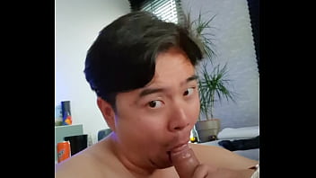 Preview 4 of Sunny Leonny Xnxx - Asian boy sucks his older sex buddy with his slutty mouth