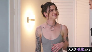 Preview 2 of Brat Girl - Lydia Black licking teens Charlotte Sins pussy and ass after she massaged her hot body