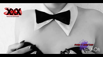 Preview 2 of Lin Xin Ru - Andy Hot vestida de conejita de Playboy,  vean como la chupa