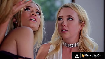 Preview 2 of Smart Boyz - Dominant MILF Cherie DeVille Wildly Fucks Her Two Disobedient Girls