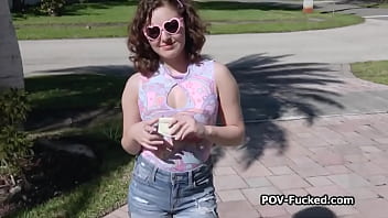 Preview 1 of Yauga Xxx - Busty teen milks cock for discount on camera