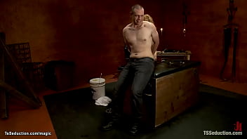 Preview 1 of Carton Porn Sex - Mature shemale dom fucking bound male