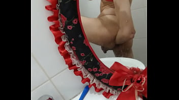 Preview 4 of Stepson Ini The Shower - Chilean guy deep self fisting his ass